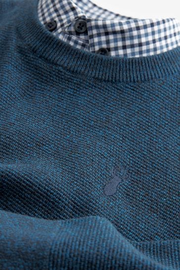 Blue shop gingham jumper