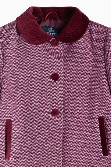 Pink 2025 herringbone coat