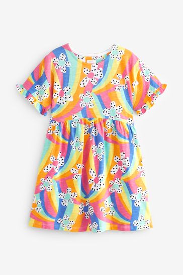 Rainbow jersey dress top