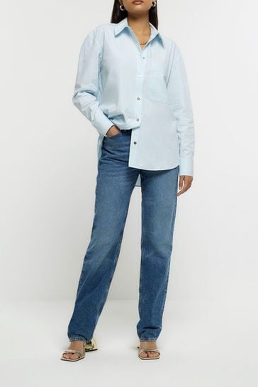 River island cheap blue shirt