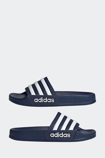 Adidas navy blue sandals discount