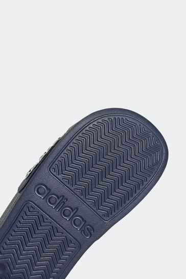 Adidas navy blue sliders 2025