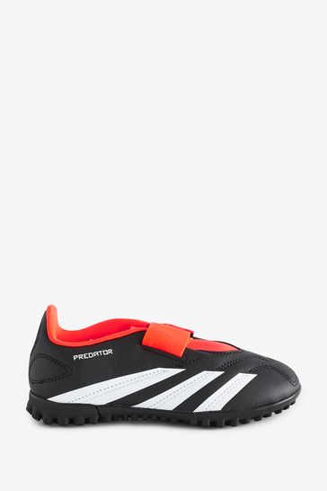 adidas Black Predator 24 Club Hook-And-Loop Turf Football Boots