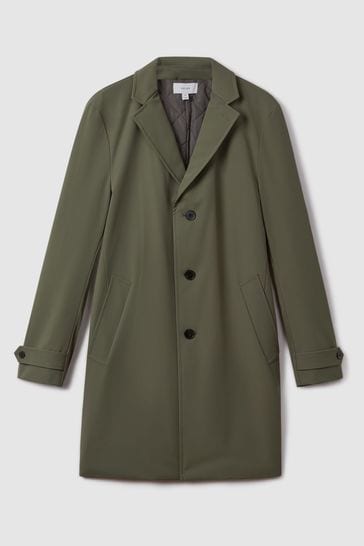 Green single breasted clearance coat