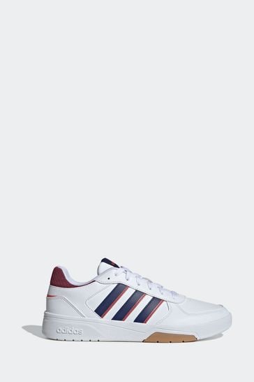 adidas White/Red Sportswear Courtbeat Court Lifestyle Trainers