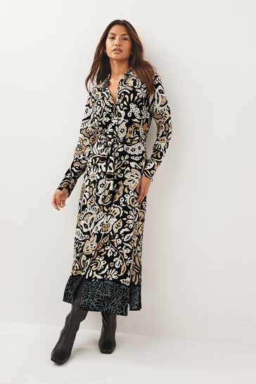 Next black and white dress online