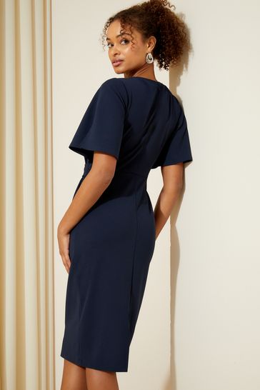 Navy blue best sale tailored dress