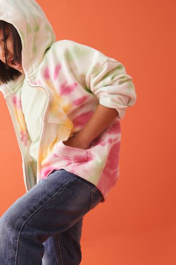 Buy Multi Swirl Tie Dye Zip Through Hoodie 3 16yrs from Next USA