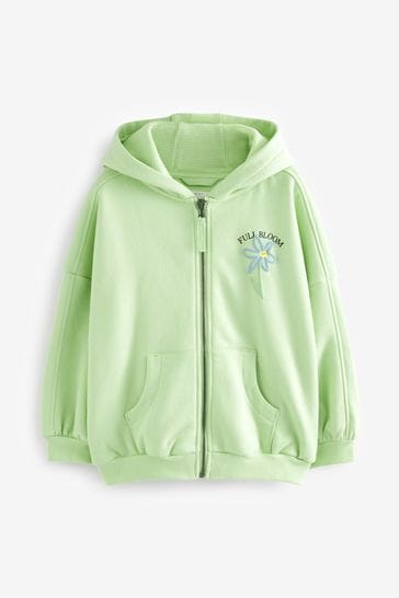 Buy Lime Green Floral Printed Zip Through Hoodie 3 16yrs from Next United Arab Emirates