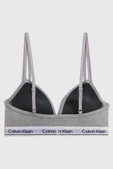 Buy Calvin Klein Grey Modern Cotton Triangle Training Bralette from Next USA