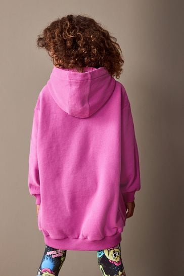 Pink new arrivals longline hoodie