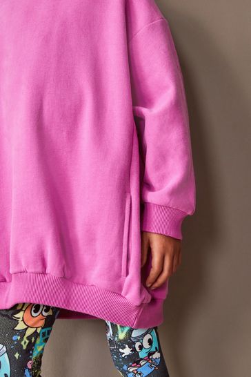 Pink hotsell longline hoodie