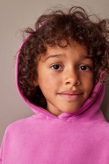 Longline pink best sale hoodie