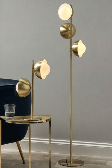 Gold orb outlet floor lamp
