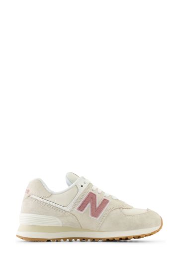 New Balance Cream Chrome Womens 574 Trainers