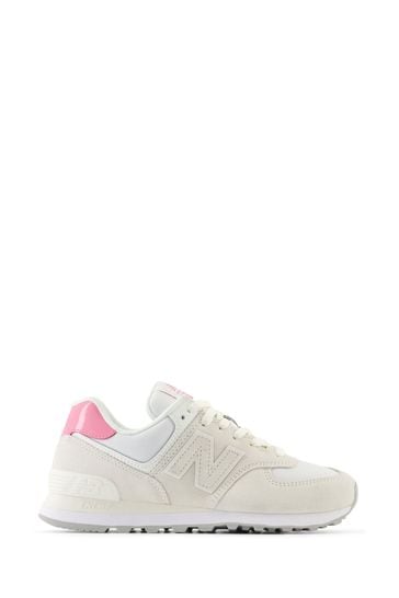 New Balance Cream Womens 574 Trainers