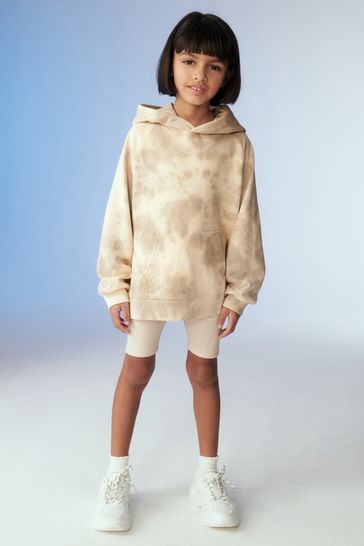 Tie dye hoodie short set hot sale