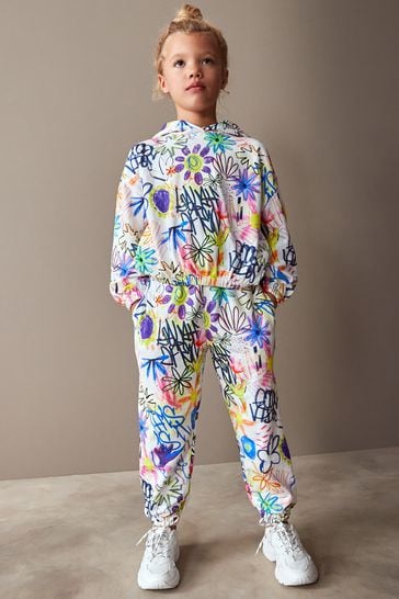 Graffiti hoodie set outlet