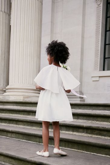 Buy Ivory Cream Beaded Cape Dress 3 12yrs from Next Spain