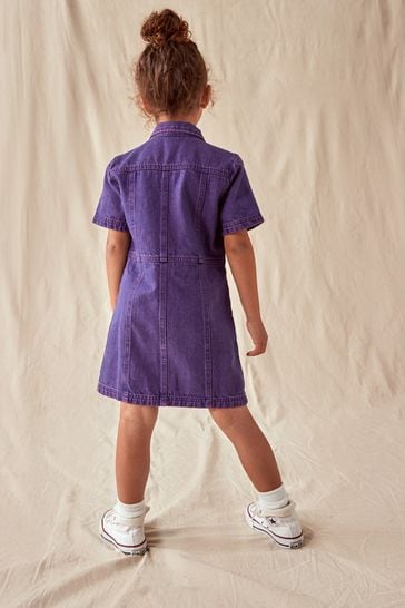 Plus Lilac Denim Puff Sleeve Wrap Dress | PrettyLittleThing USA