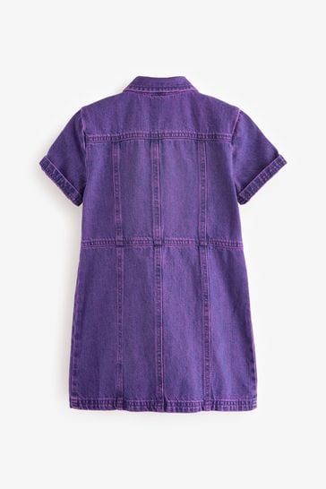 Nat Lilac Denim Mini Dress – Olivia Rubin