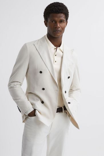 Buy Reiss Ecru Holms Wool Long Sleeve Polo Shirt from Next Italy
