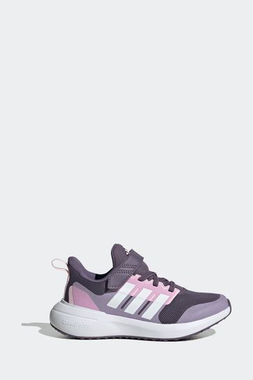 adidas Purple Sportswear Fortarun 2.0 Cloudfoam Elastic Lace Top Strap Kids Trainers