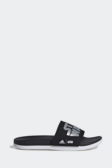 adidas Black Adilette Comfort Star Wars Sandals
