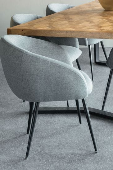 Libra Interiors Smoke Grey Langley Dining Chair