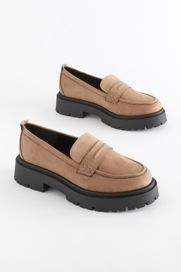 Neutral Extra Wide Fit Forever Comfort Chunky Loafers