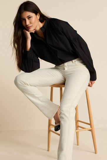 Cream straight outlet leg jeans