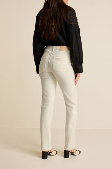 Stone Cream Straight Leg Jeans