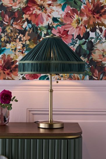 Clarke and Clarke Green Piera Table Lamp