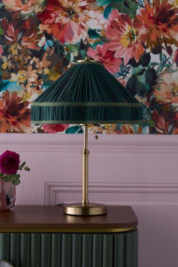 Clarke and Clarke Green Piera Table Lamp