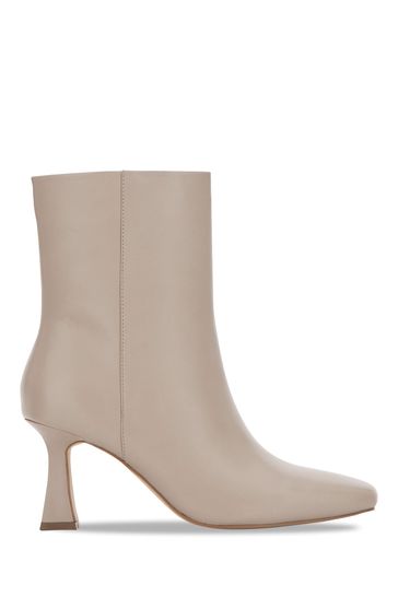 Buy JD Williams Off White Square Toe Leather Boots in Extra Wide Fit ...