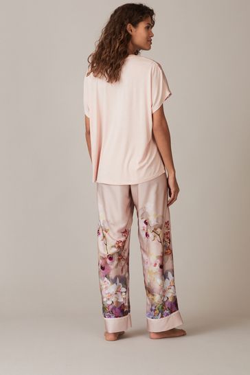 Buy B by Ted Baker Satin T Shirt Pyjamas Set from Next Oman