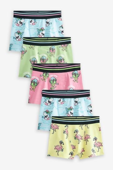 Pastel Print Trunks 5 Pack (2-16yrs)