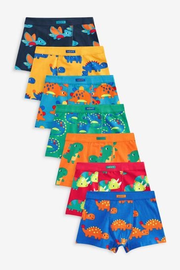 Dinosaur Print Soft Waistband Trunks 7 Pack (1.5-16yrs)