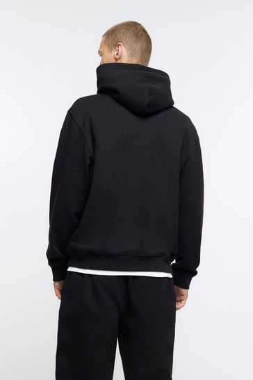 River island black hoodie 2025