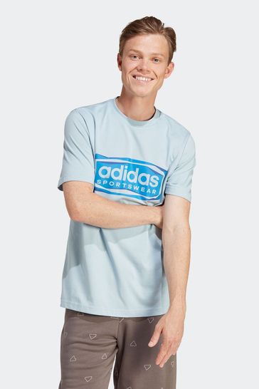 adidas Blue Folded Sportswear Graphic T-Shirt
