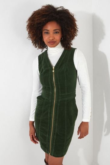 Buy Joe Browns Green Confident Cord Pinafore Dress from Next Denmark