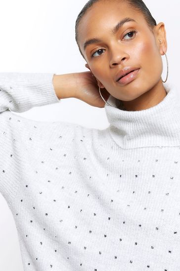River island high neck jumper sale