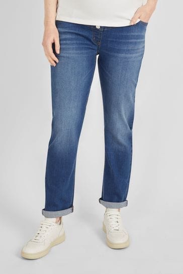 Buy JoJo Maman Bebe Mid Wash Blue Mom Maternity Denim Jeans from Next Bahrain