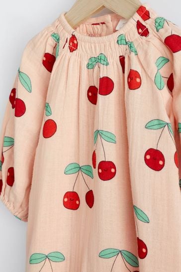 Peach baby romper top