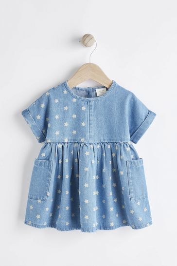 Blue Star Denim Baby Dress (0mths-2yrs)