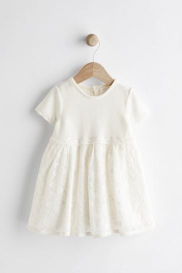 Ecru Occasion Baby Dress (0mths-2yrs)