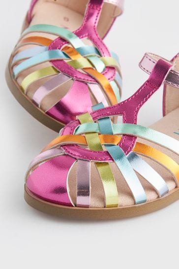 Rainbow sandals with hot sale ankle strap