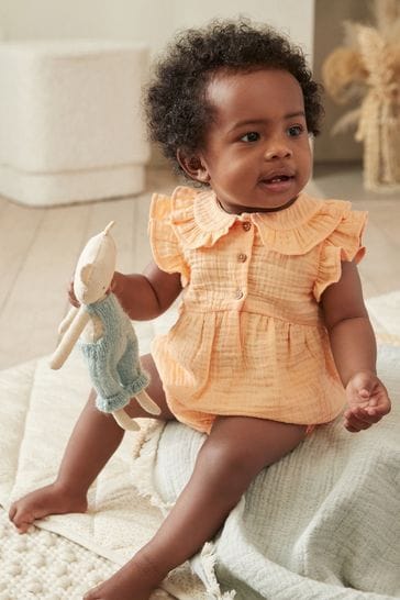 Buy Yellow Woven Baby Shirt and Knickers Set 0mths 3yrs from Next Denmark