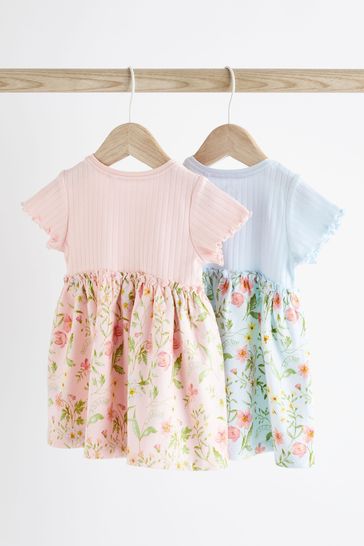 Buy Baby Jersey Dress 2 Pack 0mths 2yrs from the Laura Ashley