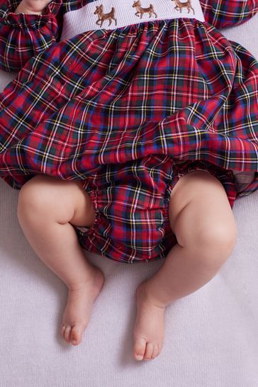 Buy Trotters London Red Tartan My First Christmas Dress from Next